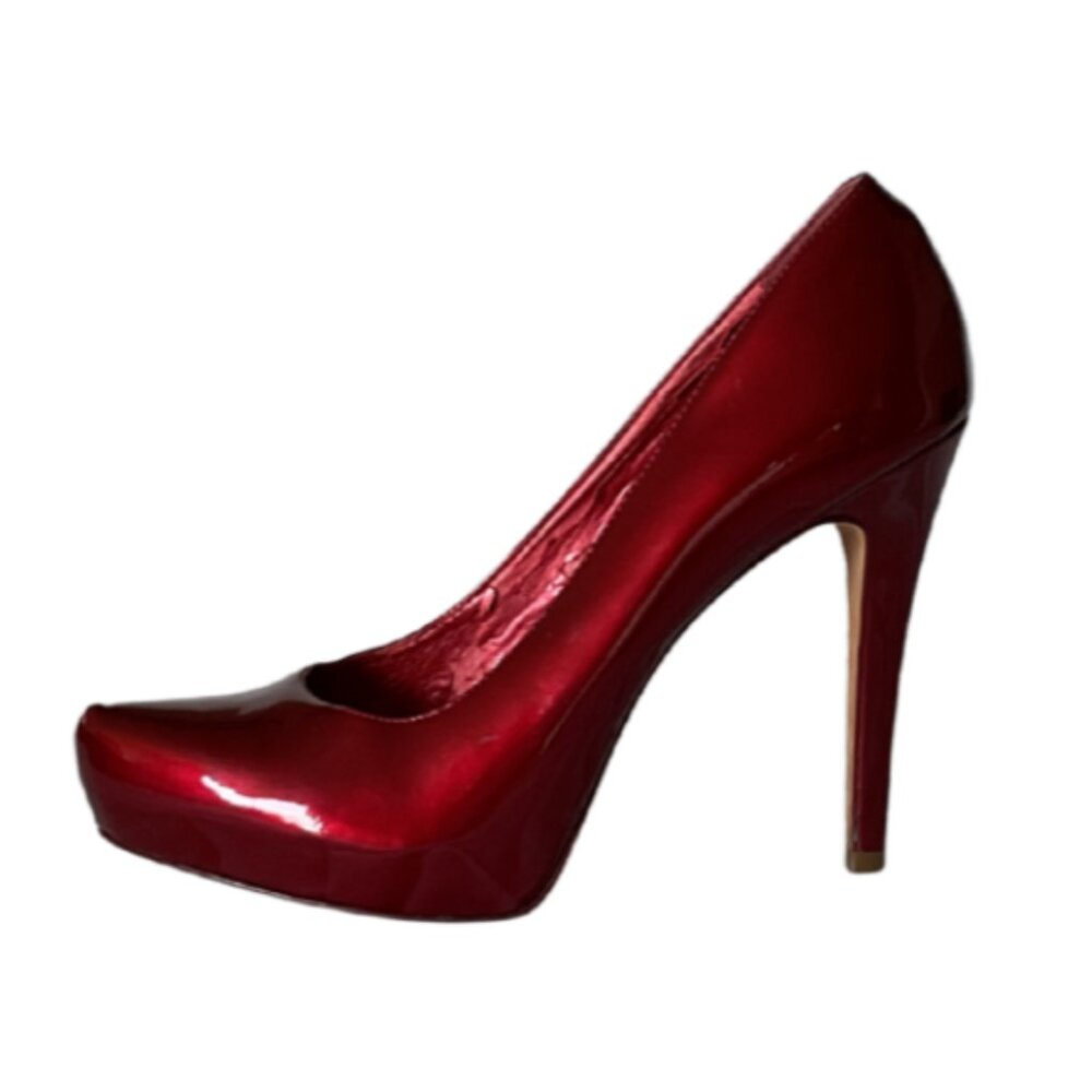 Aldo Ruby Red Patent Heels Date Night Cosplay Pointed Toe Stiletto Evening